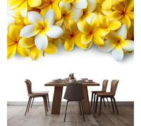 Fotomural de flores amarillas, mural de pared con efecto 3D, mural para sala de estar, dormitorio, pared de fondo de TV para habitación infantil, 350 cm x 256 cm.