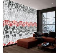 Fotomural Papel Pintado para Pared Geométrico Arte Lineal Gris, Art Papel Tapiz Fotográfico Mural 400x280 cm Moderna Decoración De Pared Sala Cuarto Oficina Salón