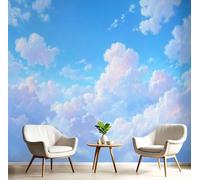 Fotomurale Carta da Parati Anime Con Cielo Nubes Blancas, 350Anx256Al cm Fotomurali Murale 3D Poster Moderna, Carta da Parati Decora per Camera Letto Stanza dei Bambini
