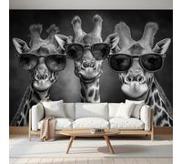 Fotomurale Carta da Parati Diversión Animales Con Gafas De Sol Jirafa, 350Anx256Al cm Fotomurali Murale 3D Poster Moderna, Carta da Parati Decora per Camera Letto Stanza dei Bambini