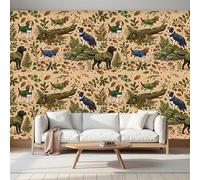 Fotomurale Carta da Parati Ilustración De Animales De Otoño Con Perro Del Bosque, 450Anx315Al cm Fotomurali Murale 3D Poster Moderna, Carta da Parati Decora per Camera Letto Stanza dei Bambini