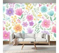 Fotomurale Carta da Parati Lindo Flores Con Primavera Flores, 450Anx315Al cm Fotomurali Murale 3D Poster Moderna, Carta da Parati Decora per Camera Letto Stanza dei Bambini