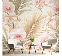 Fotomurale Carta da Parati Planta Tropical Con Orquídea De La Pampa, 350Anx256Al cm Fotomurali Murale 3D Poster Moderna, Carta da Parati Decora per Camera Letto Stanza dei Bambini