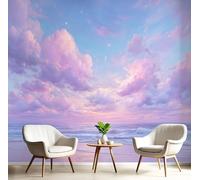 Fotomurale Carta da Parati Tranquilidad Naturaleza Con Amanecer Mar, 400Anx280Al cm Fotomurali Murale 3D Poster Moderna, Carta da Parati Decora per Camera Letto Stanza dei Bambini