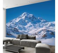 Fotomurales 200An×150Al cm Papel Pintado Tejido No Tejido Decoración de Pared Decorativos Murales, Naturaleza Montañas de Diseno Fotográfico Barrancos Montañas Nevadas Pared Sala