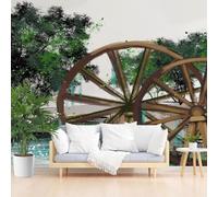 Fotomurales 250 x 175 cm Campo Chino Papel Pintado Tejido No Tejido Molino de Viento Fotomural 3D Papel Tapiz Decorativos pared Murales Póster para Dormitorio Salón TV Pared F628