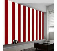 Fotomurales 250 x 175 cm Papel pintado tejido no tejido decorativos Murales Temas Tradicionales Y Geométricos Rayas, Moderna Decoración De Pared Sala Cuarto Oficina, Rojo