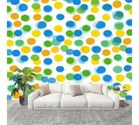 Fotomurales 250x175 cm Lunares 3d Ayer Decoración Muro Murales Papel Pintado tejido no tejido Blanco Moderna Panoramico Fotográfico Adhesivos Impermeable Papel Tapiz