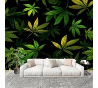 Fotomurales 300x210 cm 3d Naturaleza Plantas Decoración Muro Murales Papel Pintado tejido no tejido Negro Moderna Panoramico Fotográfico Adhesivos Impermeable Papel Tapiz