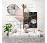 Fotomurales 300x210 cm Arte Moderno GeometríA Decoración Muro Murales Papel Pintado tejido no tejido Blanco GrisáCeo Moderna Panoramico Fotográfico Adhesivos Impermeable Papel Tapiz