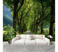 Fotomurales 300x210 cm Paisaje Natural Tranquilo Decoración Muro Murales Papel Pintado tejido no tejido Verde Moderna Panoramico Fotográfico Adhesivos Impermeable Papel Tapiz