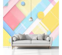 Fotomurales 300x210 cm Papel Pintado Tejido no Tejido Geometría Gráficos Vistoso, Moderna Murales Fotográfico Decoración de Pared Sala Cuarto Oficina Salón