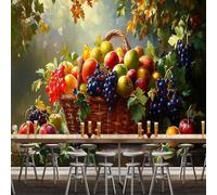 Fotomurales 3D Frutas 350x256 cm Papel Pintado Tejido No Tejido Pared De Estilo Europeo De Pintura Al óleo Wallpaper Mural Paredes Papel Tapiz Sala DecoracióN SalóN O Dormitorio 9G-3