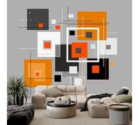 Fotomurales 3D Geometría rectángulo línea 400x280 cm Papel Pintado Fotográfico, Decoración De la Pared Murales para Salón, Dormitorio, Habitación para Niños, Pared de TV