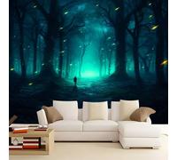 Fotomurales 3D Luciérnagas del bosque 250x175 cm Papel Pintado Fotográfico, Decoración De la Pared Murales para Salón, Dormitorio, Habitación para Niños, Pared de TV