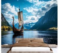 Fotomurales 3D Velero 200x140 cm Papel Pintado Tejido No Tejido Pared De Naturaleza Paisaje Mar Wallpaper Mural Paredes Papel Tapiz Sala DecoracióN SalóN O Dormitorio, No Se Incluye Adhesivo U-440