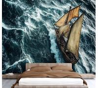 Fotomurales 3D Velero 250x175 cm Papel Pintado Tejido No Tejido Pared De El Mar Paisaje Natural Wallpaper Mural Paredes Papel Tapiz Sala DecoracióN SalóN O Dormitorio, No Se Incluye Adhesivo U-481
