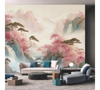 Fotomurales 400 x 280 cm Chino Papel Pintado Tejido No Tejido Paisaje Fotomural Efecto 3D Papel Tapiz Decorativos pared Murales Póster para Dormitorio Salón TV Pared F767