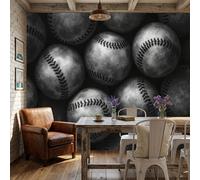 Fotomurales 400x280cm - Papel Pintado Efecto 3D Béisbol En Mal Estado, Papel Tapiz Fotográfico Tema Deportivo Retro Fotomurales Pared Seda Moderna Decoración De Pared Sala Cuarto Oficina Salón