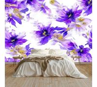 Fotomurales Abstracto Floral Arte Individualidad Romance 300 x 210 cm, Papel Pintado de Fotografía Moderno Mural de Pared para Salón Habitación Infantil Dormitorio Pósteres Motivos Púrpura
