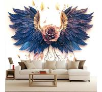 Fotomurales Alas 200x140 cm XXL Papel Pintado Tejido No Tejido Ángel Decoración de Pared Decorativos Murales Minimalismo Diseno Fotográfico 3D Tv Fondo Dormitorio