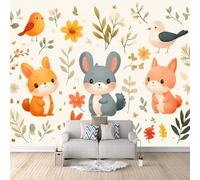 Fotomurales Animal 300x210 cm Papel Pintado Dibujos Animados Impresión 3D Pared Tela no Tejida Fácil de Instalar Limpiar Poster Ideal para Salones Cocinas Pasillos Papel Pintado Pared Dormitorio