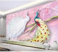 Fotomurales Animal pavo real Pared 3D Papel Tapiz pintado tejido no tejido Decoración de Pared decorativos Murales moderna de Diseno Fotográfico 200cm×140cm (ancho x alto)