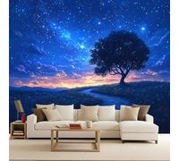 Fotomurales Árbol de la Vida 200x140 cm XXL Papel Pintado Tejido No Tejido Galaxia Decoración de Pared Decorativos Murales Paisaje natural Diseno Fotográfico 3D Tv Fondo Dormitorio