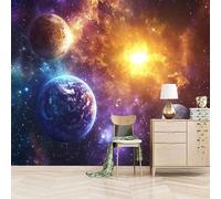 Fotomurales Autoadhesivo 150x105cm Universo Planetario Colorido - No Tejido - ExtraíBle Para Despegar Y Pegar - La Inmensidad Del Espacio 3d Tv Fondo Pared Dormitorio Murales Papel Tapiz Moderno
