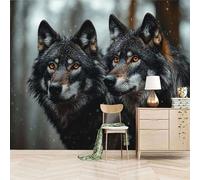 Fotomurales Autoadhesivo 200x140cm Animal Lobo-A - No Tejido - ExtraíBle Para Despegar Y Pegar - Bestia 3d Tv Fondo Pared Dormitorio Murales Papel Tapiz Moderno