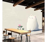 Fotomurales Autoadhesivo 200x140cm Lindo Gato Gordo - No Tejido - ExtraíBle Para Despegar Y Pegar - Dibujo De Dibujos Animados 3d Tv Fondo Pared Dormitorio Murales Papel Tapiz Moderno