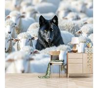 Fotomurales Autoadhesivo 366x256cm Lobos Entre Las Ovejas - No Tejido - ExtraíBle Para Despegar Y Pegar - Humorístico E Ingenioso 3d Tv Fondo Pared Dormitorio Murales Papel Tapiz Moderno