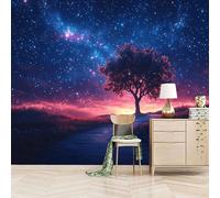 Fotomurales Autoadhesivo 400x280cm El Cielo Estrellado De La Vía Láctea Está Brillando. - No Tejido - ExtraíBle Para Despegar Y Pegar - Paisajes Naturales 3d Tv Fondo Pared Dormitorio Murales Papel
