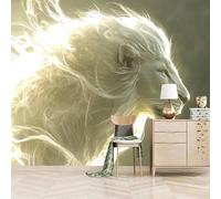 Fotomurales Autoadhesivo 400x280cm León Blanco - No Tejido - ExtraíBle Para Despegar Y Pegar - Bestia 3d Tv Fondo Pared Dormitorio Murales Papel Tapiz Moderno
