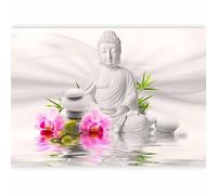 Fotomurales B&D XXL 250x175 cm Papel pintado tejido no tejido Decoración de Pared decorativos Murales moderna Diseno Fotográfico Buda Buddha Zen Spa b-a-0011-a-b