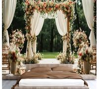 Fotomurales de Pared Boda Papel Pintado de Fotografía de Flores Romance mural de Tejido No Tejido 300Anx210Al cm, Moderno Mural de Pared Para Sala de Estar, Dormitorio Murales U-247