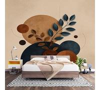 Fotomurales Decorativos MarróN Claro Papel Pintado Pared 250x175 cm IlustracióN de Estilo Abstracto Minimalista Papel Pintado Decoración de Pared, Salones, Habitaciones Moderna Fotográfico