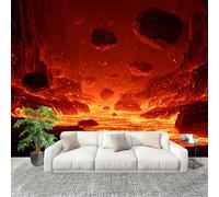 Fotomurales Decorativos Pared 3D Aventura Lava CañóN Papel tapiz Fotográfico Grande Extraíble 350X256 Cm Rojo Papel Pintado Moderno de lujo, Murales Interiores, Mural Stickers