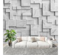 Fotomurales Decorativos Pared 3D GeometríA 3d Moderna Minimalista Papel tapiz Fotográfico Grande Extraíble 200X140Cm Bianco Grigiastro Papel Pintado Moderno de lujo, Murales Interiores, Mural Stickers