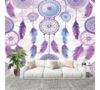 Fotomurales Decorativos Pared 3D SueñO AtrapasueñOs Pluma Papel tapiz Fotográfico Grande Extraíble 350X256 Cm Blanco Papel Pintado Moderno de lujo, Murales Interiores, Mural Stickers