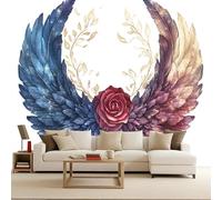 Fotomurales Decorativos Pared Alas 500x280 cm Papel Pintado Tejido No Tejido Ángel Fotomural 3D Mural Paredes Papel Tapiz Minimalismo Decoración Salón o Dormitorio