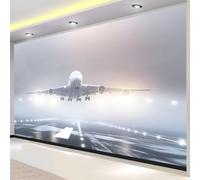 Fotomurales Decorativos Pared Avión 400x280 cm Papel Pintado Tejido No Tejido Aviación Fotomural 3D Mural Paredes Papel Tapiz Decoración Salón o Dormitorio a-3262