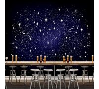 Fotomurales Decorativos Pared Estrella 450x315 cm Papel Pintado Tejido No Tejido Galaxia Cielo Estrellado Fotomural 3D Mural Paredes Papel Tapiz Decoración Salón o Dormitorio a-10711