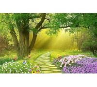 Fotomurales Decorativos Pared Flores de Arbol Grande 150x105 cm Papel Pintado Tejido No Tejido Paisaje l Fotomural 3D Mural Paredes Papel Tapiz Decoración Salón o Dormitorio a-9081