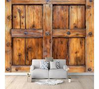 Fotomurales Decorativos Pared Patrón de Madera 3D Mural Autoadhesivo Pared Estilo Campestre Papel Pintado Tela de Seda Papel Tapiz Panorámico 250x175 cm B-1250