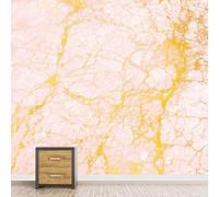 Fotomurales Decorativos Pared Patrón de Mármol 3D Mural Autoadhesivo Pared Abstracto Moderno Papel Pintado Tela de Seda Papel Tapiz Panorámico 400x280 cm A-8738