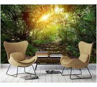 Fotomurales Decorativos Pared Selva Tropical 400x280 cm Papel Pintado Tejido No Tejido Paisaje de Plantas Verdes Fotomural 3D Mural Paredes Papel Tapiz Decoración Salón o Dormitorio a-2974