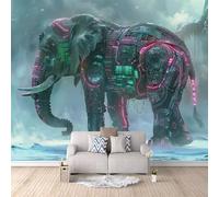 Fotomurales Elefante Mecánico 150x105 cm Papel Pintado Animal Impresión 3D Pared Tela no Tejida Fácil de Instalar Limpiar Poster Ideal para Salones Cocinas Pasillos Papel Pintado Pared Dormitorio