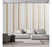 Fotomurales Estilo Nórdico 450 × 315 Cm Xxl Papel Pintado Tejido No Tejido, Patrón De Rayas Fotográfico Pared Decorativos Murales Póster Para Dormitorio Salón Tv Pared