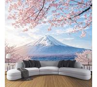 Fotomurales Flores De Cerezo Del Monte Fuji, Paisaje Japonés Mural De Pared Papel Tapiz Fotográfico Para Tapiz Arte De Pared Para Sala De Estar Dormitorio 200x140cm